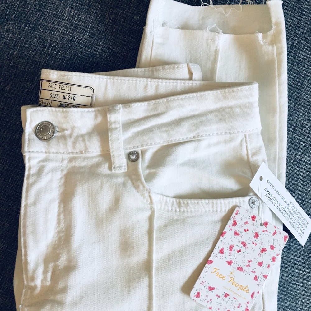 NEW Free People Pintuck Jeans - Picture 3 of 4